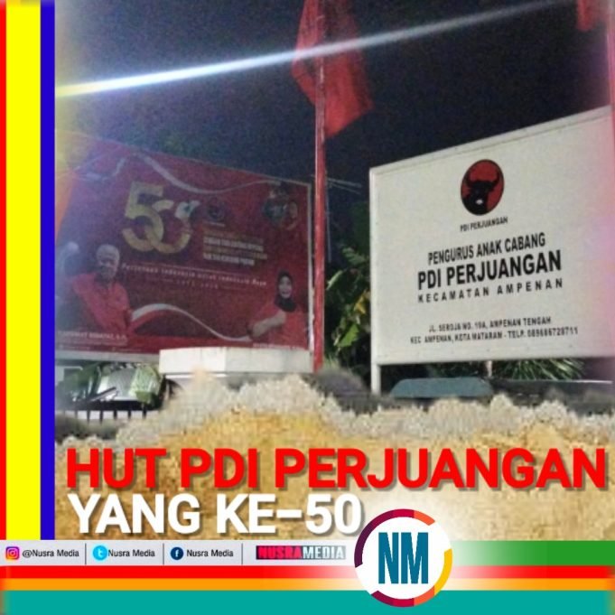 PDIP Mataram Bagikan 1.000 Bendera