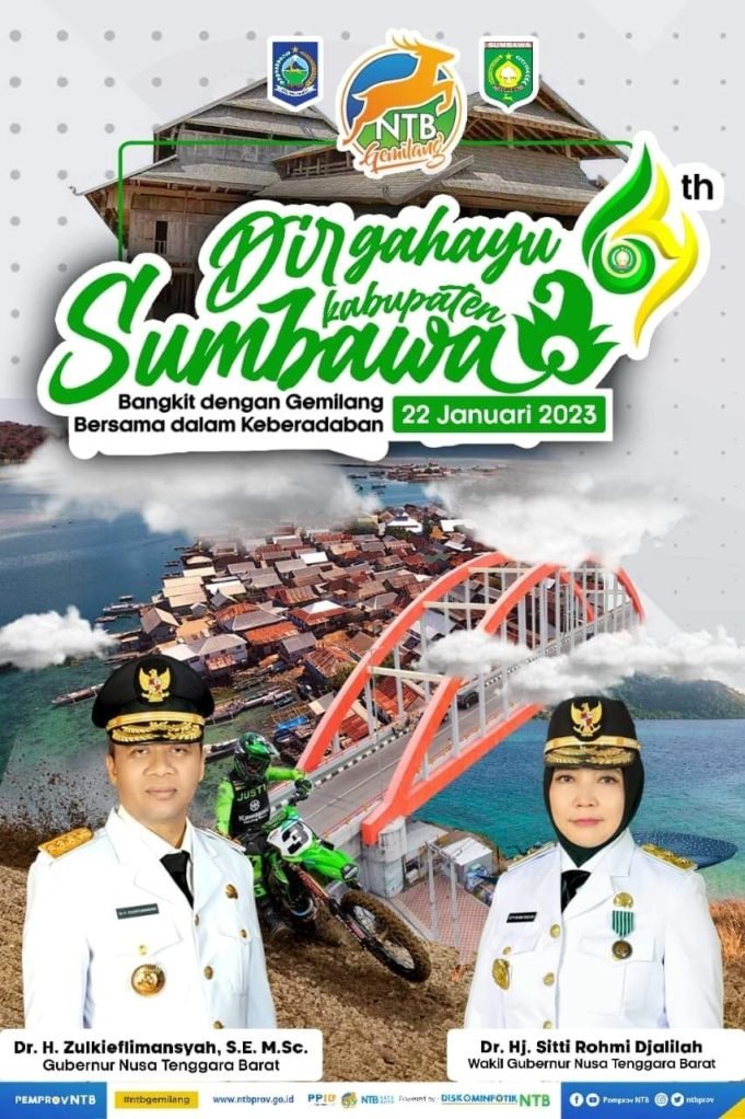 GUBERNUR & WAGUB NTB : DIRGAHAYU KABUPATEN SUMBAWA KE-64