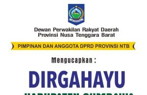KELUARGA BESAR DPRD NTB : DIRGAHAYU KABUPATEN SUMBAWA KE-64