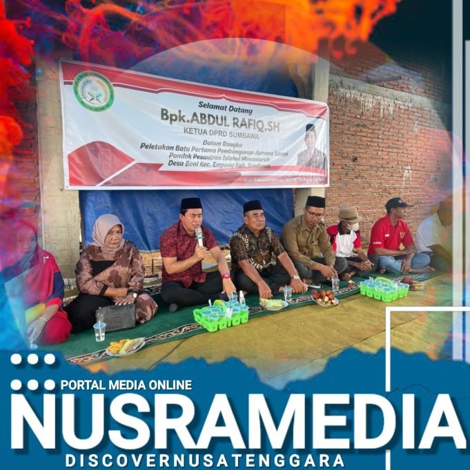 Abdul Rafiq Bantu Pembangunan Ponpes Ishanul Munawarah Empang