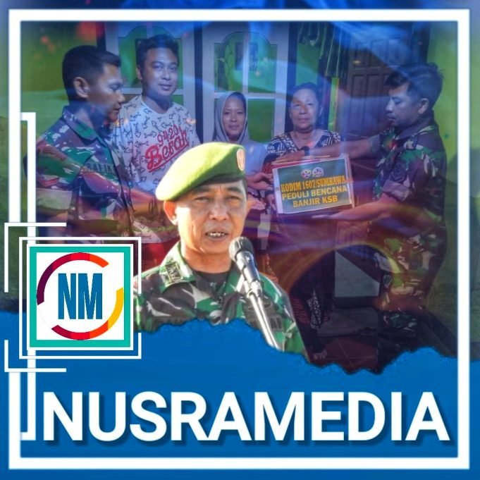 Kodim 1607/Sumbawa Berikan Bantuan Untuk Korban Banjir KSB