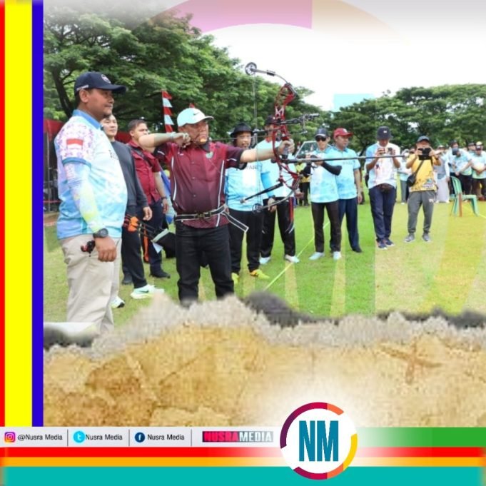 Tembakan Pertama Musyafirin Tandai Dimulainya Pertandingan Cabor Panahan