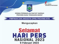 KELUARGA BESAR DPRD NTB : SELAMAT HARI PERS NASIONAL (HPN) 2023