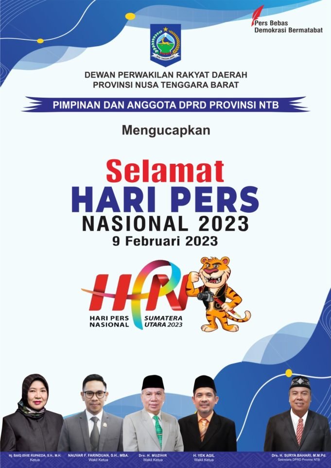 KELUARGA BESAR DPRD NTB : SELAMAT HARI PERS NASIONAL (HPN) 2023