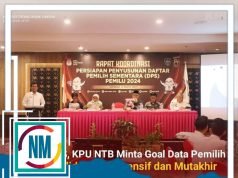 Rakor Penyusunan DPS, Ketua KPU NTB : Data Pemilih Harus Valid!