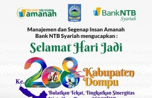 BANK NTB SYARIAH : SELAMAT HARI JADI KABUPATEN DOMPU KE-208
