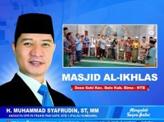 Jum’at Berkah, HMS Berikan Bantuan Untuk Masjid Al-Ikhlas di Bima