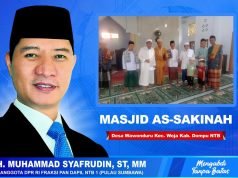 Jum’at Berkah, HMS Salurkan Bantuan Untuk Masjid As-Sakinah di Dompu