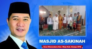 Jum’at Berkah, HMS Salurkan Bantuan Untuk Masjid As-Sakinah di Dompu