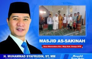 Jum’at Berkah, HMS Salurkan Bantuan Untuk Masjid As-Sakinah di Dompu