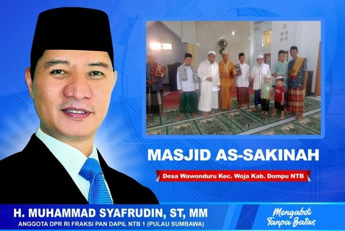 Jum’at Berkah, HMS Salurkan Bantuan Untuk Masjid As-Sakinah di Dompu