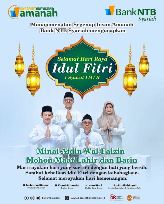 BANK NTB SYARIAH : SELAMAT HARI RAYA IDUL FITRI 1 SYAWAL 1444 H