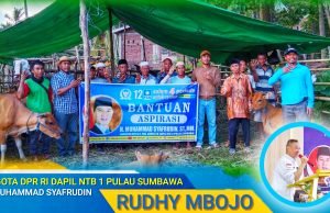 Salurkan Bantuan 20 Ekor Sapi Bagi Kelompok Ternak di Bima : Kami Akan Berjuang Untuk HMS!
