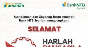 KELUARGA BESAR BANK NTB SYARIAH : SELAMAT HARLAH PANCASILA 2023
