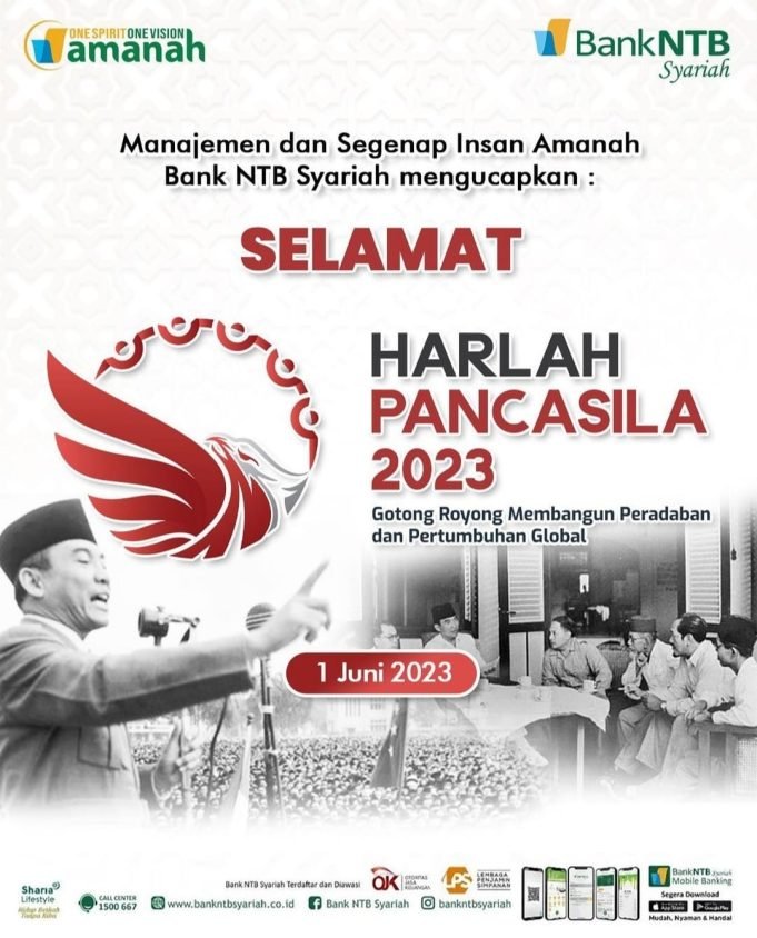 KELUARGA BESAR BANK NTB SYARIAH : SELAMAT HARLAH PANCASILA 2023