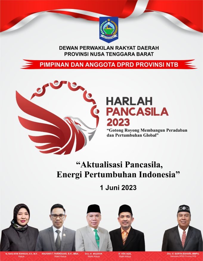 KELUARGA BESAR DPRD NTB : SELAMAT HARLAH PANCASILA 2023