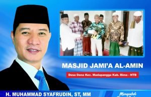Jum’at Berkah, Giliran Masjid Jami’a Al-Amin di Kabupaten Bima Dapat Bantuan dari HMS