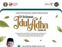 KELUARGA BESAR POLTEKPAR LOMBOK : SELAMAT IDUL ADHA 1444 H