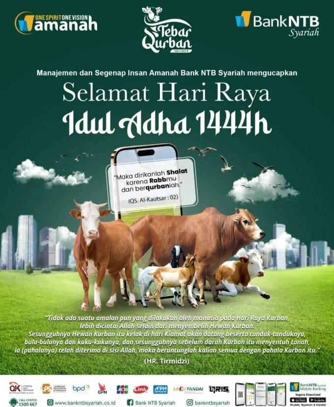 BANK NTB SYARIAH : SELAMAT HARI RAYA IDUL ADHA 1444 H