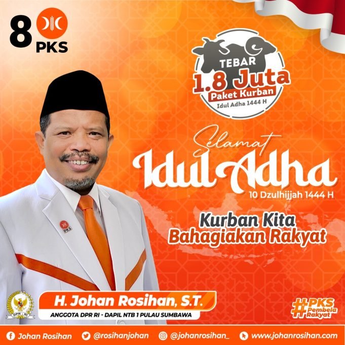 H. Johan Rosihan (HJR) : Selamat Hari Raya Idul Adha 1444 H
