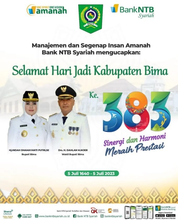 BANK NTB SYARIAH : SELAMAT HARI JADI KABUPATEN BIMA KE-383