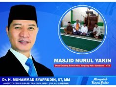 Jum’at Berkah, HMS Berikan Bantuan Untuk Masjid Nurul Yakin di Empang Kabupaten Sumbawa