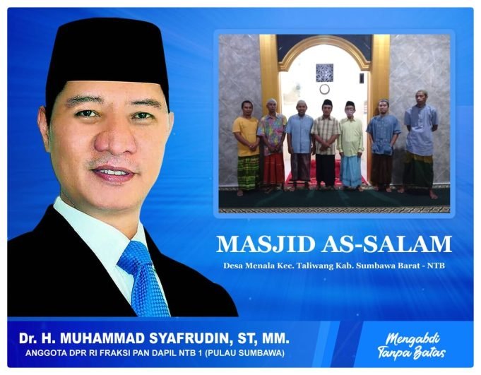 Jum’at Berkah, Rudhy Mbojo Berikan Bantuan Untuk Masjid As-Salam Sumbawa Barat