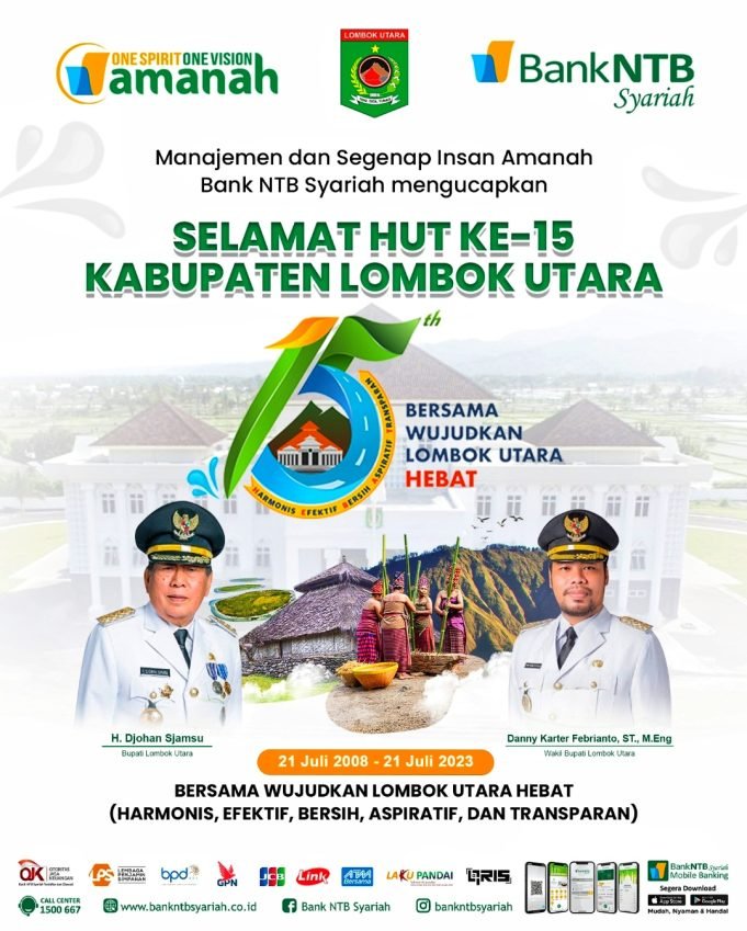 BANK NTB SYARIAH : SELAMAT HUT KE-15 LOMBOK UTARA