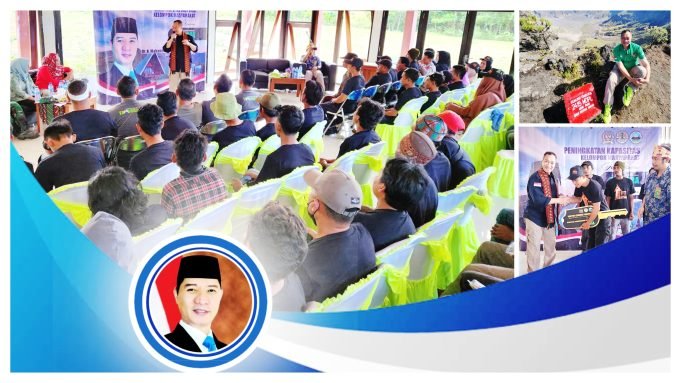 Gelar Bimtek di Pulau Sumbawa, HMS Juga Serahkan Bantuan Mobil Offroad dan Mendaki Gunung Tambora