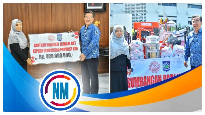 Konjen RRT Serahkan Bantuan Rp400 Juta Untuk NTB
