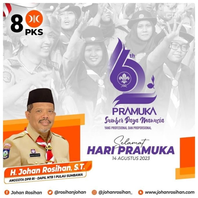 Peringati Hari Pramuka Ke-62, Johan Rosihan : Gerakan Pramuka Bisa Jadi Media Pembentukan Karakter Generasi