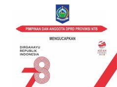 KELUARGA BESAR DPRD NTB : DIRGAHAYU REPUBLIK INDONESIA KE-78