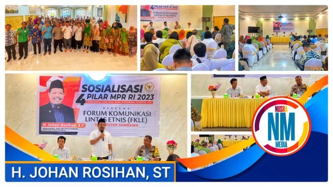 Johan Rosihan Gandeng Kapolres Sumbawa Gelar Sosialisasi 4 Pilar MPR RI