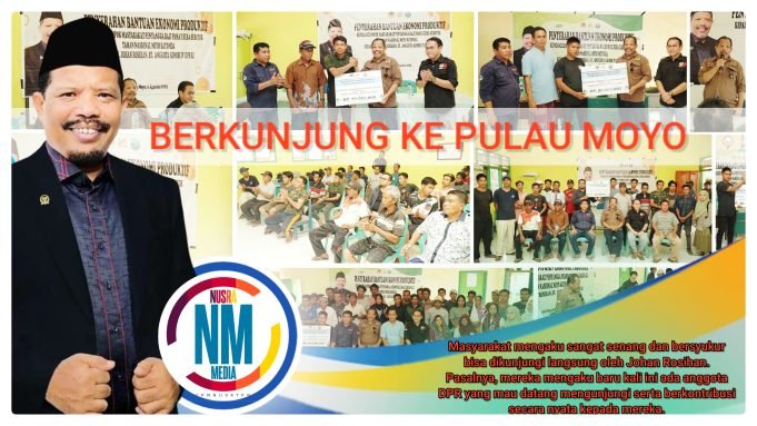 Johan Rosihan ke Pulau Moyo Serahkan Bantuan Ekonomi Produktif di Desa Labuhan Aji dan Sebotok