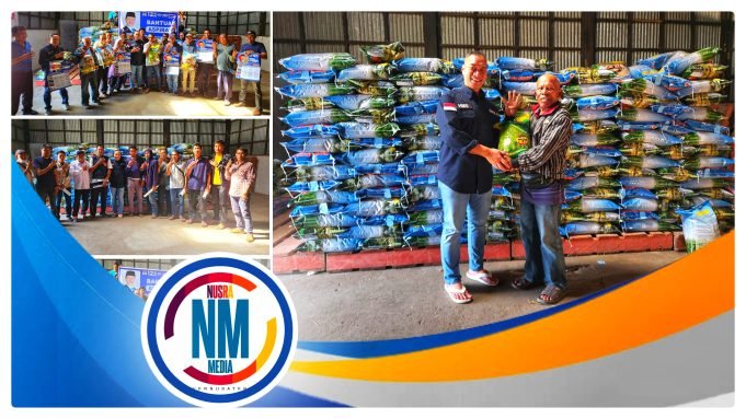 HMS Bagikan Benih Padi 10 Ton Lebih Bagi Petani di Sumbawa