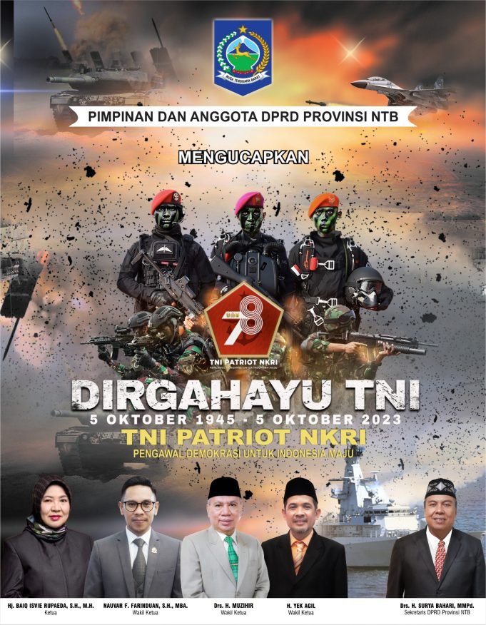 KELUARGA BESAR DPRD NTB : DIRGAHAYU TNI 2023