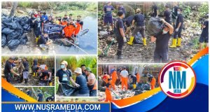 Bank NTB Syariah dan Musuh Bebenes Angkut 5 Ton Sampah Sungai Jangkok