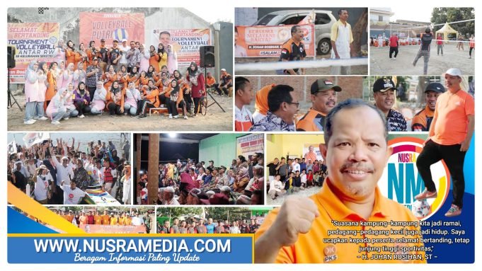 Buka Turnamen Volly di Bukit Permai, Johan Rosihan : “Olahraga Ajang Jaga Persaudaraan”