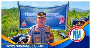Humas Polda NTB Tanam Ribuan Mangrove di Pantai Cemara