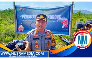 Humas Polda NTB Tanam Ribuan Mangrove di Pantai Cemara