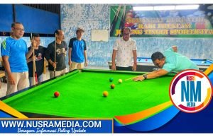 Ketua dan Sekretaris KONI Sumbawa Dukung Pemusatan Latihan Atlet Biliar Jelang Pra PON Tangerang