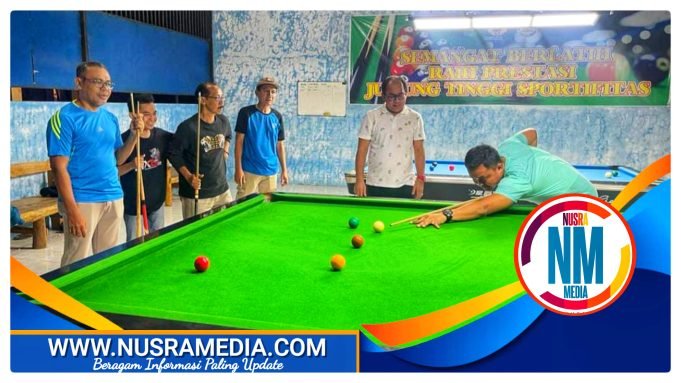 Ketua dan Sekretaris KONI Sumbawa Dukung Pemusatan Latihan Atlet Biliar Jelang Pra PON Tangerang