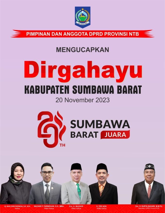 DPRD PROVINSI NTB : DIRGAHAYU KABUPATEN SUMBAWA BARAT