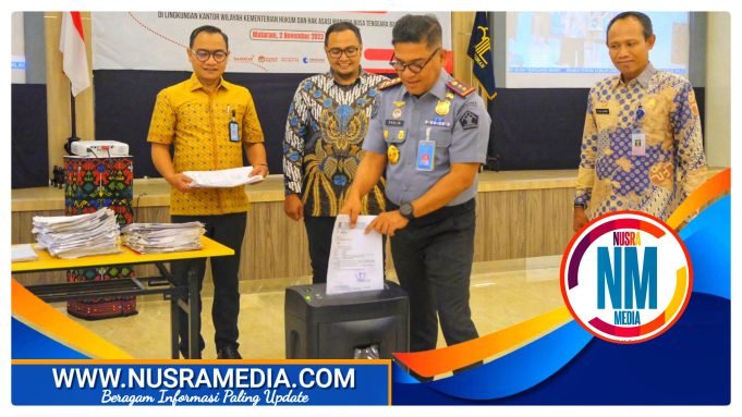 Kanwil Kemenkumham NTB Musnahkan Ribuan Arsip Inaktif