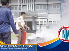 Kanwil Kemenkumham NTB Bersama Damkar Kota Mataram Gelar Simulasi Penanggulangan Kebakaran