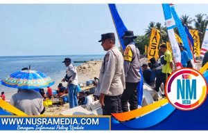 Polsek Rhee Lakukan Pengamanan Boat Race di Pantai Gelora