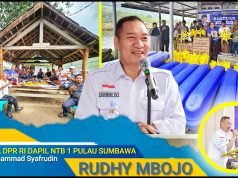 Rudhy Mbojo Salurkan Bantuan 10 Unit Kincir di KSB