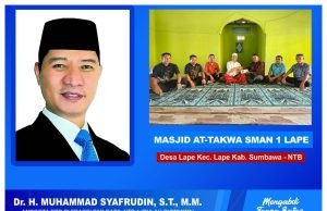 Giliran Masjid At-Takwa SMAN 1 Lape Dibantu HMS