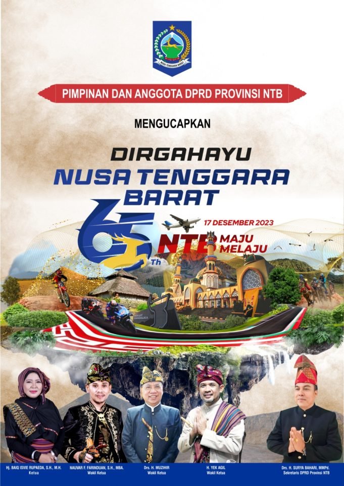KELUARGA BESAR DPRD NTB : DIRGAHAYU NTB KE-65