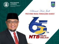 POLTEKPAR LOMBOK : SELAMAT HARI JADI PROVINSI NTB KE-65